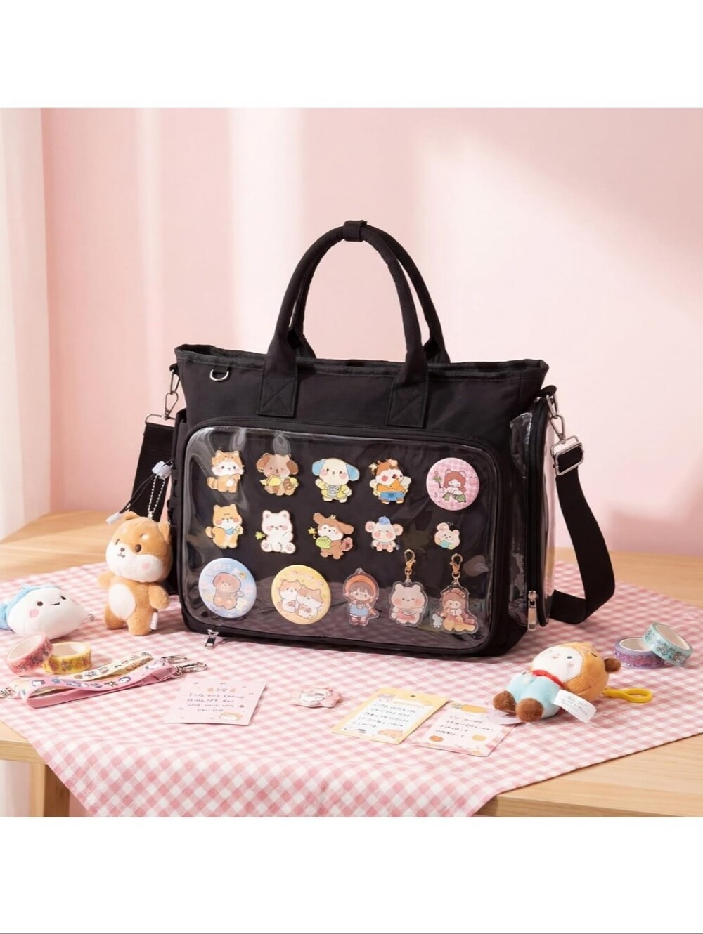 Black Ita Backpack Tote Bag
